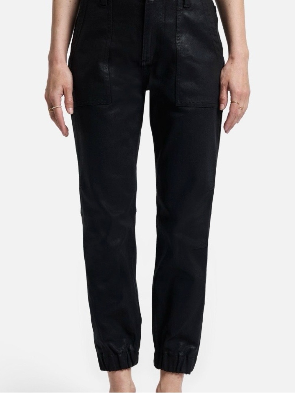 7 For All Mankind Black Boyfriend Jogger Pants